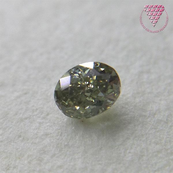 0.076 Carat Fancy Gray Green SI2 Natural Loose Diamond 天然 グリーンダイヤ