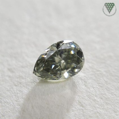 0.135 Carat Fancy Gray Green VS2 CGL Japan Natural Loose Diamond 天然 グレイ グリーン ダイヤモンド ペア シェイプ