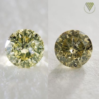 0.316 Carat Fancy Brownish Greenish Yellow I1 CGL Japan Natural Loose Diamond 天然 イエロー ダイヤモンド Round Shape