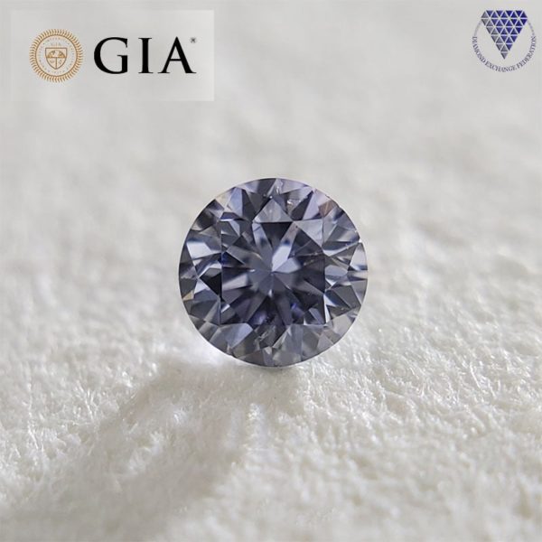 0.03 Carat Fancy Gray Violet GIA Natural Loose Diamond 天然 グレイ(グレー） ヴァイオレット (バイオレット） ダイヤモンド ルース Round Shape