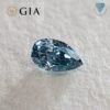 GIAレポート付 0.05 Carat Fancy Intense Green Blue GIA Natural Loose Diamond 天然 グリーン ブルー ダイヤモンド Pear Shape 2