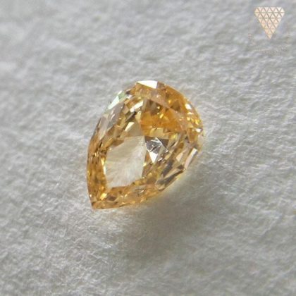 0.103 Carat Fancy Intense Orange Yellow Natural Loose Diamond 天然 ダイヤモンド