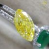 0.519 Carat Fancy Vivid Yellow CGL Japan Natural Loose Diamond 天然 イエロー ダイヤモンド 6