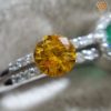 0.265 Carat Fancy Vivid Yellow Orange Round Natural Loose Diamond 天然 オレンジ ダイヤモンド Round Shape 5