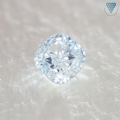0.166 Carat Fancy Light Greenish Blue VS1 Natural Loose Diamond 天然 ブルー ダイヤモンド Cushion Shape CGL Japan