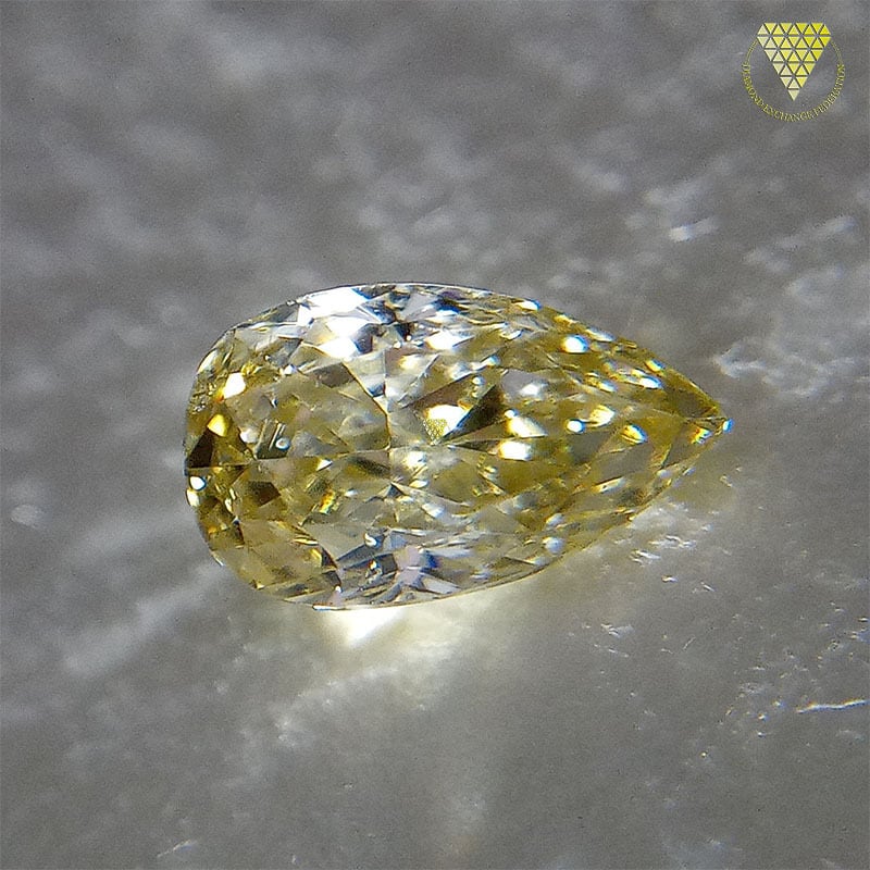 0.278 Carat Fancy Light Yellow SI1 CGL Japan Natural Loose Diamond 天然 イエロー ダイヤモンド ルース ペア シェイプ