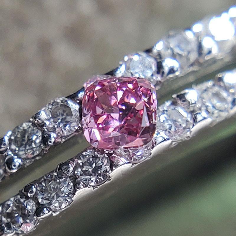 0.029 Carat Fancy Vivid Purplish Pink VS1 Natural Loose Diamond