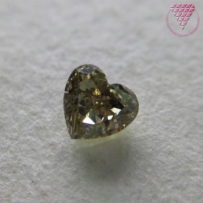 0.167 Carat Fancy Deep Brownish Greenish Yellow Natural Loose Diamond 天然 ダイヤ