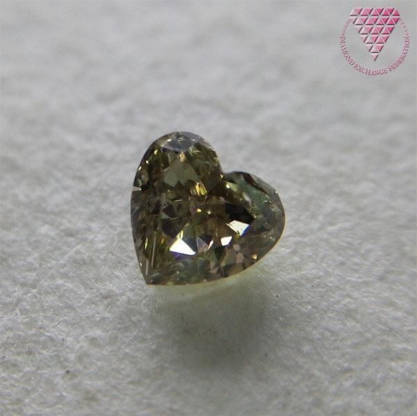 0.167 Carat Fancy Deep Brownish Greenish Yellow Natural Loose Diamond 天然 ダイヤ