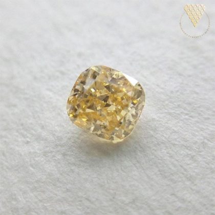 0.150 Carat Fancy Vivid Yellow SI1 CGL Japan Natural Loose Diamond 天然 イエロー ダイヤモンド ルース  Heart Shape シェイプ