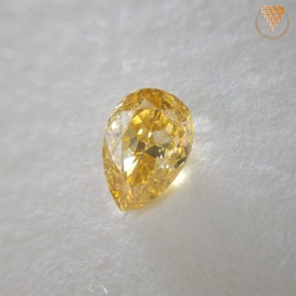 0.337 Carat Fancy Intense Orange Yellow SI2 Natural Loose Diamond 天然 オレンジ イエロー ダイヤモンド ルース