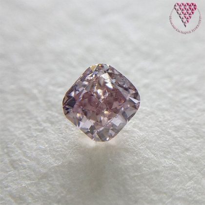 0.232 Carat Fancy Purplish Pink SI2 CGL Japan Natural Loose Diamond 天然 ピンク ダイヤモンド Cushion Shape