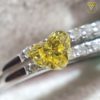0.150 Carat Fancy Vivid Yellow SI1 CGL Japan Natural Loose Diamond 天然 イエロー ダイヤモンド ルース  Heart Shape シェイプ 6