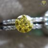0.28 Carat Fancy Vivid Yellow VS1 GIA  Natural Loose Diamond 天然  ダイヤモンド Round Shape 6