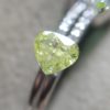 0.38 Carat Fancy Green Yellow VS1 GIA Heart Shape Natural Loose Diamond 天然 グリーン イエロー ダイヤモンド  モデファイド  Heart Shape 6