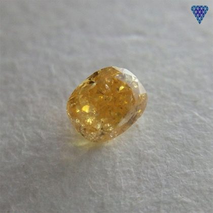 0.143 Carat Fancy Deep Orangy Yellow I2 Natural Loose Diamond 天然 イエロー ダイヤ