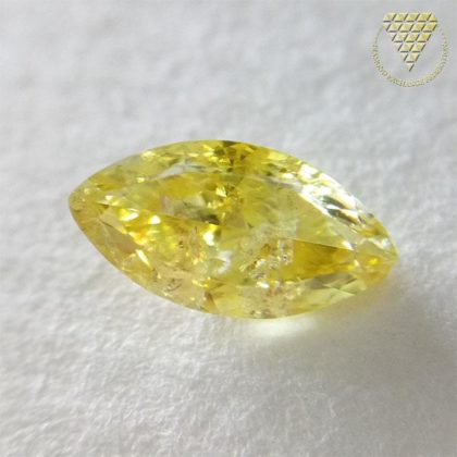 0.519 Carat Fancy Vivid Yellow CGL Japan Natural Loose Diamond 天然 イエロー ダイヤモンド