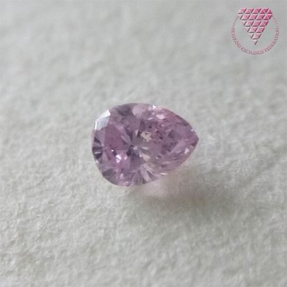 0.061 Carat Fancy Purplish Pink CGL Japan SI2 Natural Loose Diamond 天然 ピンク ダイヤモンド Pear Shape ルース