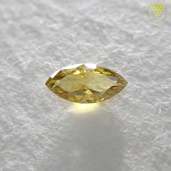 0.084 Carat Fancy Deep Brownish Yellow SI1 CGL Japan Natural Loose Diamond 天然 イエロー ダイヤモンド ルース Marquise Shape シェイプ