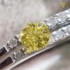 0.089 Carat Fancy Vivid Yellow SI1 CGL Japan Natural Loose Diamond 天然 イエロー ダイヤモンド ルース Round Shape 6