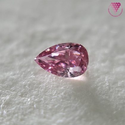 0.058 Carat Fancy Vivid Purplish Pink SI2 CGL Japan Natural Loose Diamond 天然 ピンク ダイヤモンド ルース Pear Shape