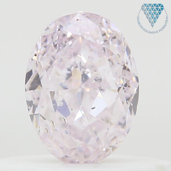 0.40 Carat, Light  Pink Natural Diamond, Oval Shape, I1 Clarity, GIA 2