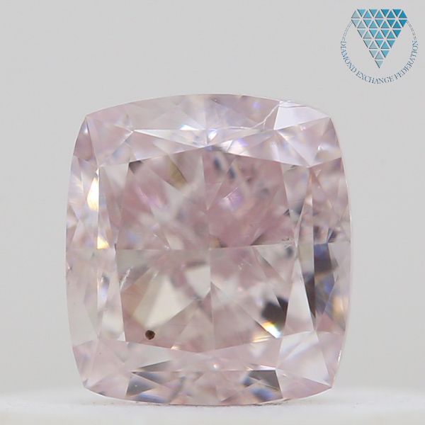 0.30 Carat, Fancy Light  Pink Natural Diamond, Cushion Shape, SI2 Clarity, GIA 2