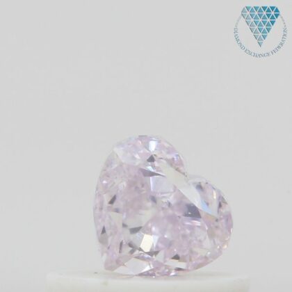 0.41 Carat, Light  Pink Natural Diamond, Heart Shape, SI2 Clarity, GIA
