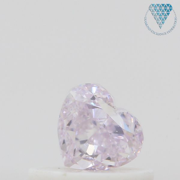 0.41 Carat, Light  Pink Natural Diamond, Heart Shape, SI2 Clarity, GIA 2