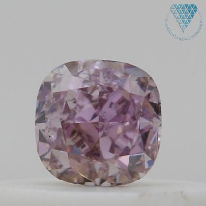 0.27 Carat, Fancy Intense Purplish Pink Natural Diamond, Cushion Shape, I3 Clarity, GIA 4