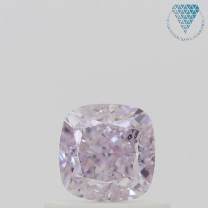 0.64 Carat, Fancy Light Purplish Pink Natural Diamond, Cushion Shape, SI1 Clarity, GIA