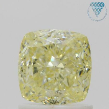 1.50 Carat, W-X Natural Diamond, Cushion Shape, VVS2 Clarity, GIA