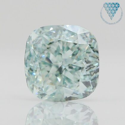 0.096 Carat Fancy Light Greenish Blue VS2 Natural Loose Diamond 天然 ブルー ダイヤモンド Cushion Shape 3