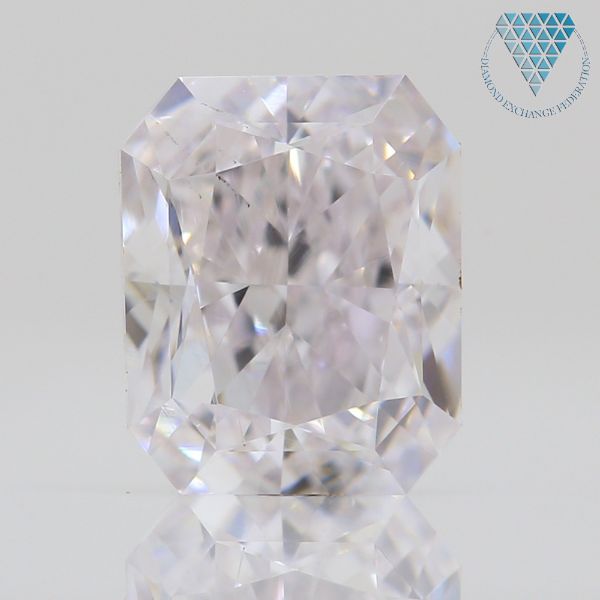 0.66 Carat, Faint  Pink Natural Diamond, Radiant Shape, VS2 Clarity, GIA 2