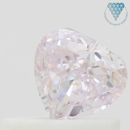 0.50 Carat, Light  Pink Natural Diamond, Heart Shape, SI2 Clarity, GIA