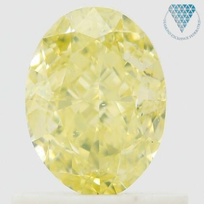 0.80 Carat, Fancy  Yellow Natural Diamond, Oval Shape, VS2 Clarity, GIA