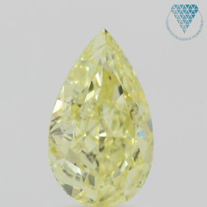 1.43 Carat, Fancy  Yellow Natural Diamond, Pear Shape, VS1 Clarity, GIA