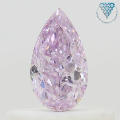 0.41 Carat, Fancy Light Purplish Pink Natural Diamond, Radiant Shape, VS1 Clarity, GIA 5