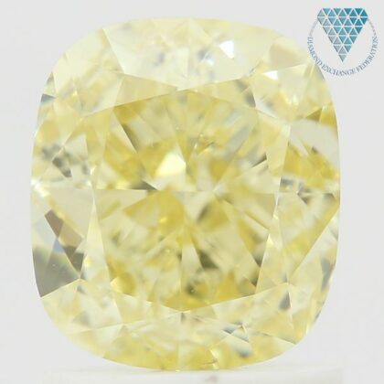2.01 Carat, Fancy Intense  Yellow Natural Diamond, Cushion Shape, VS2 Clarity, GIA