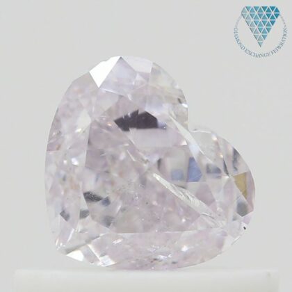 0.51 Carat, Light  Pink Natural Diamond, Heart Shape, I2 Clarity, GIA