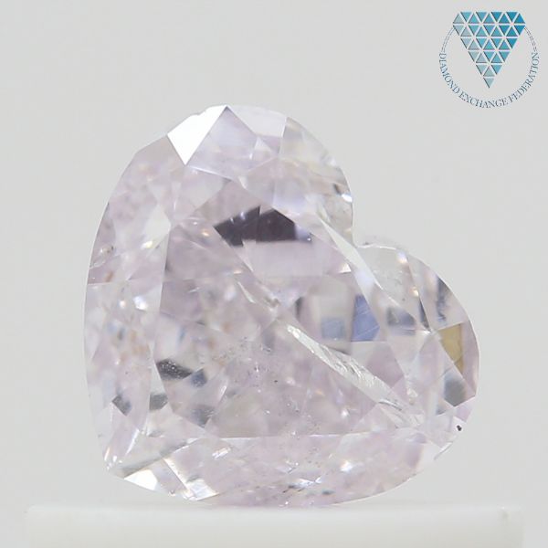 0.51 Carat, Light  Pink Natural Diamond, Heart Shape, I2 Clarity, GIA 2