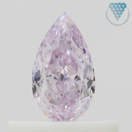 0.32 Carat, Fancy Light Purplish Pink Natural Diamond, Pear Shape, SI2 Clarity, GIA