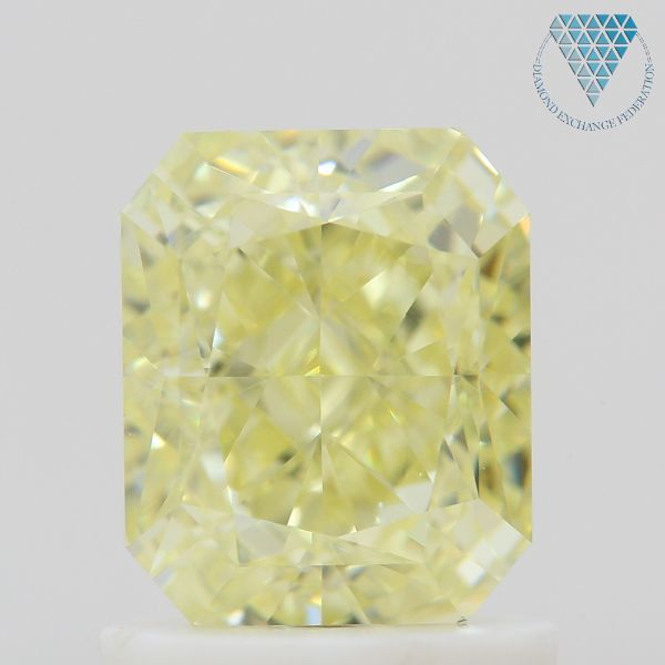 1.24 Carat, Fancy Light  Yellow Natural Diamond, Radiant Shape, VS1 Clarity, GIA
