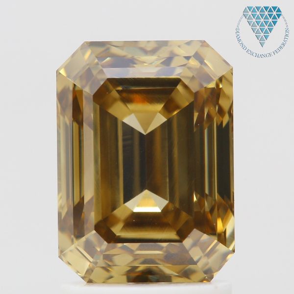 2.41 Carat, Fancy Dark  Brown-Yellow Natural Diamond, Emerald Shape, VS2 Clarity, GIA 2