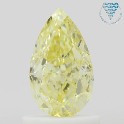 1.02 Carat, Fancy  Yellow Natural Diamond, Pear Shape, VS2 Clarity, GIA