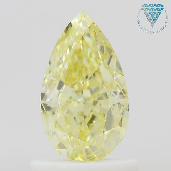 1.02 Carat, Fancy  Yellow Natural Diamond, Pear Shape, VS2 Clarity, GIA