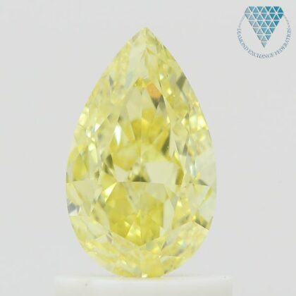 1.00 Carat, Fancy  Yellow Natural Diamond, Pear Shape, VS1 Clarity, GIA