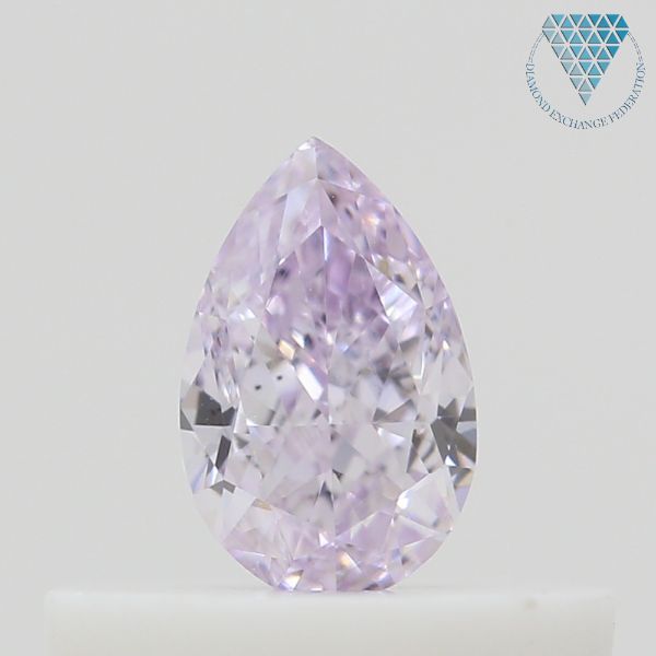 0.25 Carat, Fancy Light Pinkish Purple Natural Diamond, Pear Shape, VS2 Clarity, GIA 2