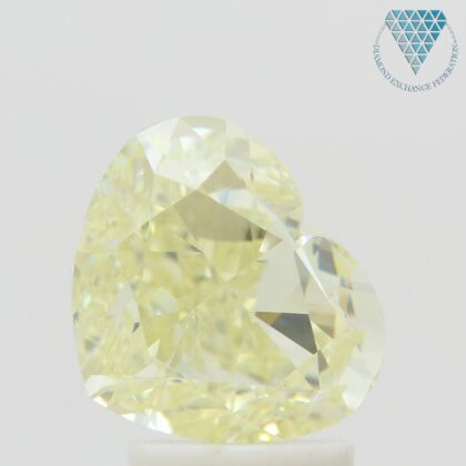 3.01 Carat, U-V Natural Diamond, Heart Shape, VS2 Clarity, GIA