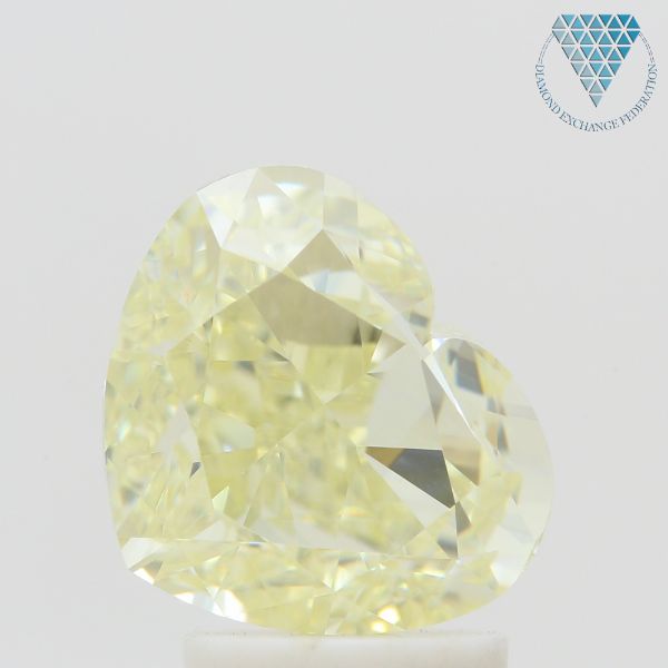 3.01 Carat, U-V Natural Diamond, Heart Shape, VS2 Clarity, GIA